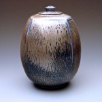Salt glaze porcelain lidded jar