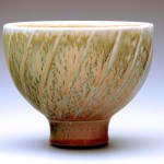 Salt glaze porcelain faceted bowl